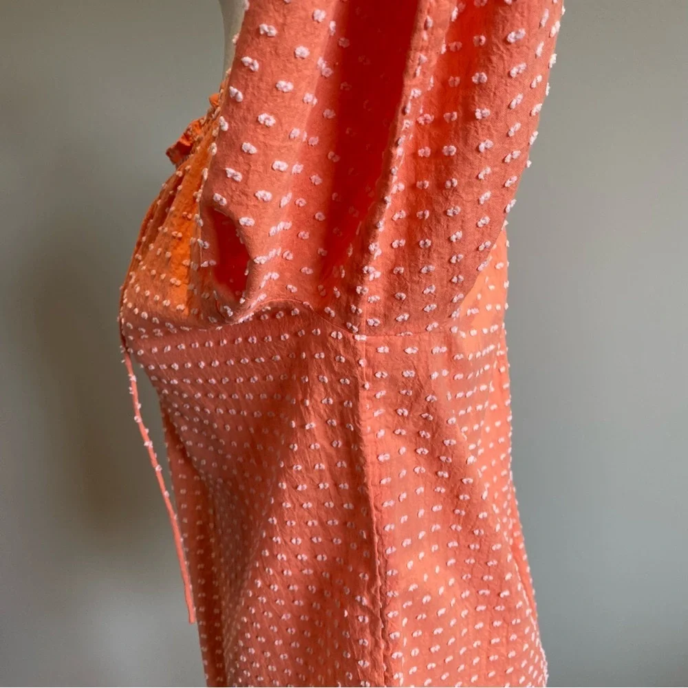 NWT Loft size Small Muted Orange Embroidered Polka Dots - Picture 6 of 12
